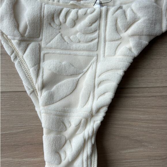 Rip Curl Santorini Terry Hi Leg Bikini Bottom - Shell Large NWT - Picture 5 of 10